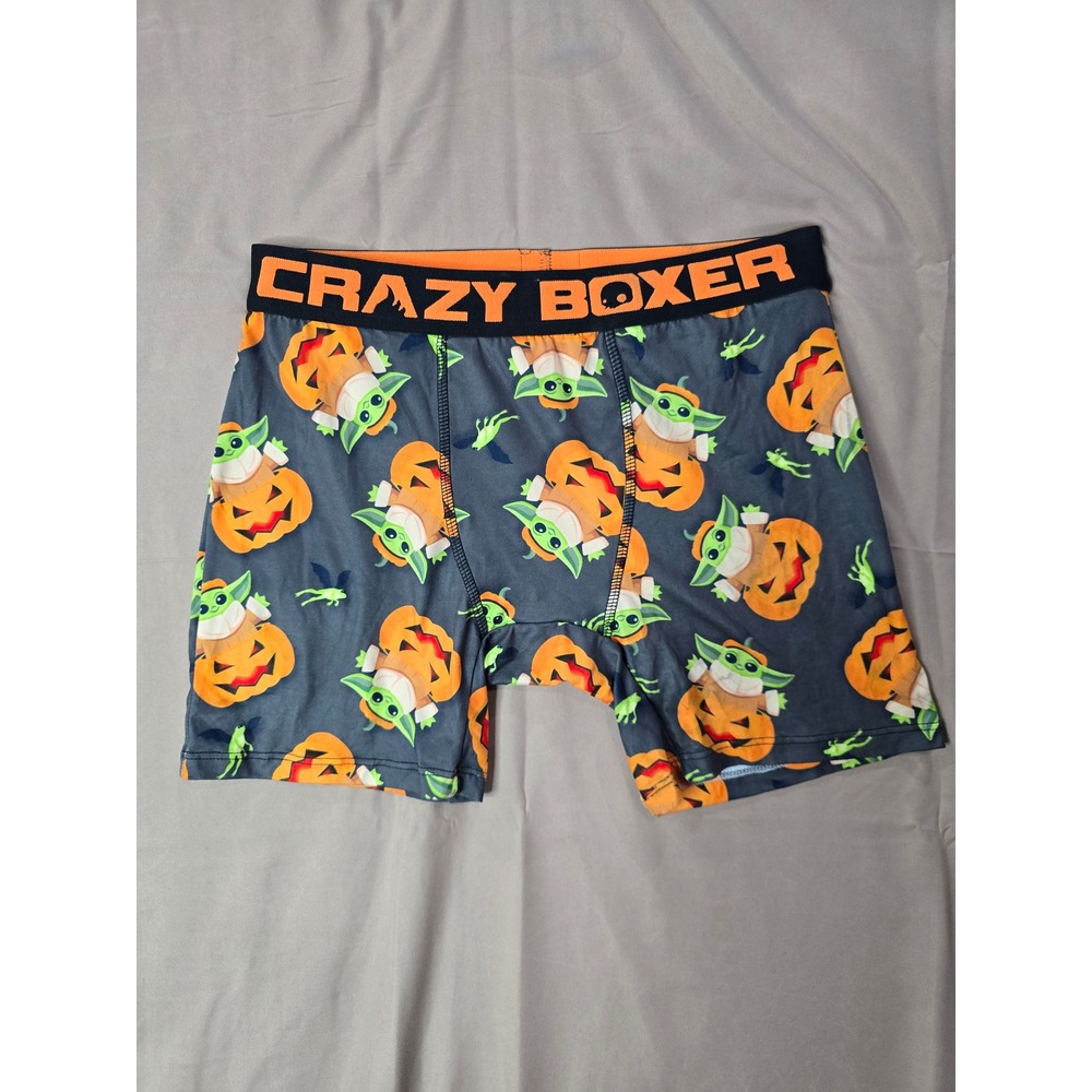Crazy Boxer Star Wars Mandalorian Baby Yoda Halloween Boxer Briefs Mens Medium